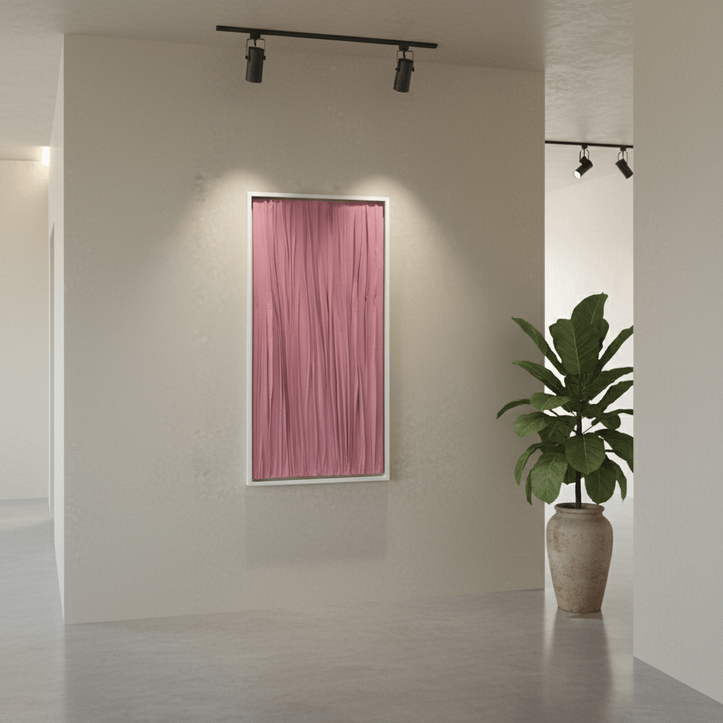 Vertical pink wall art for home interiors