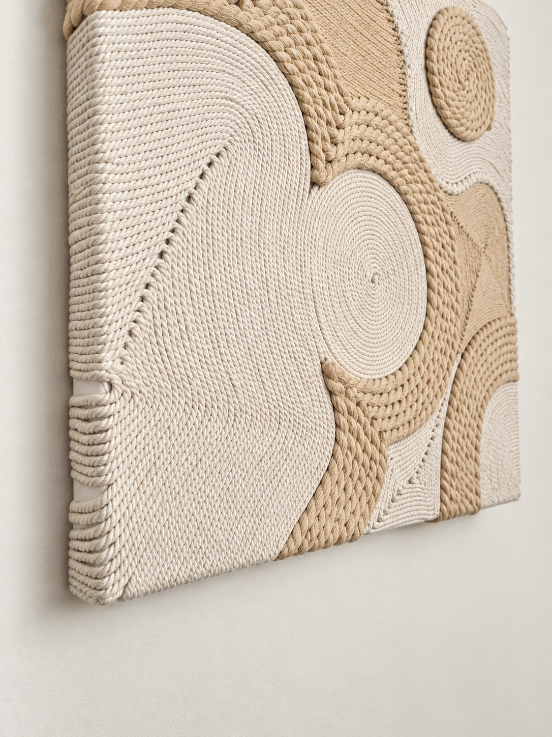 Wavy Wonders rope handcrafted wall art 60 × 60 cm