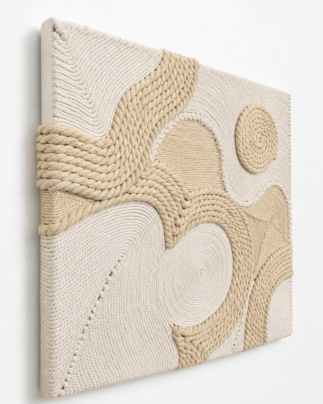 Wavy circular rope wall art UAE