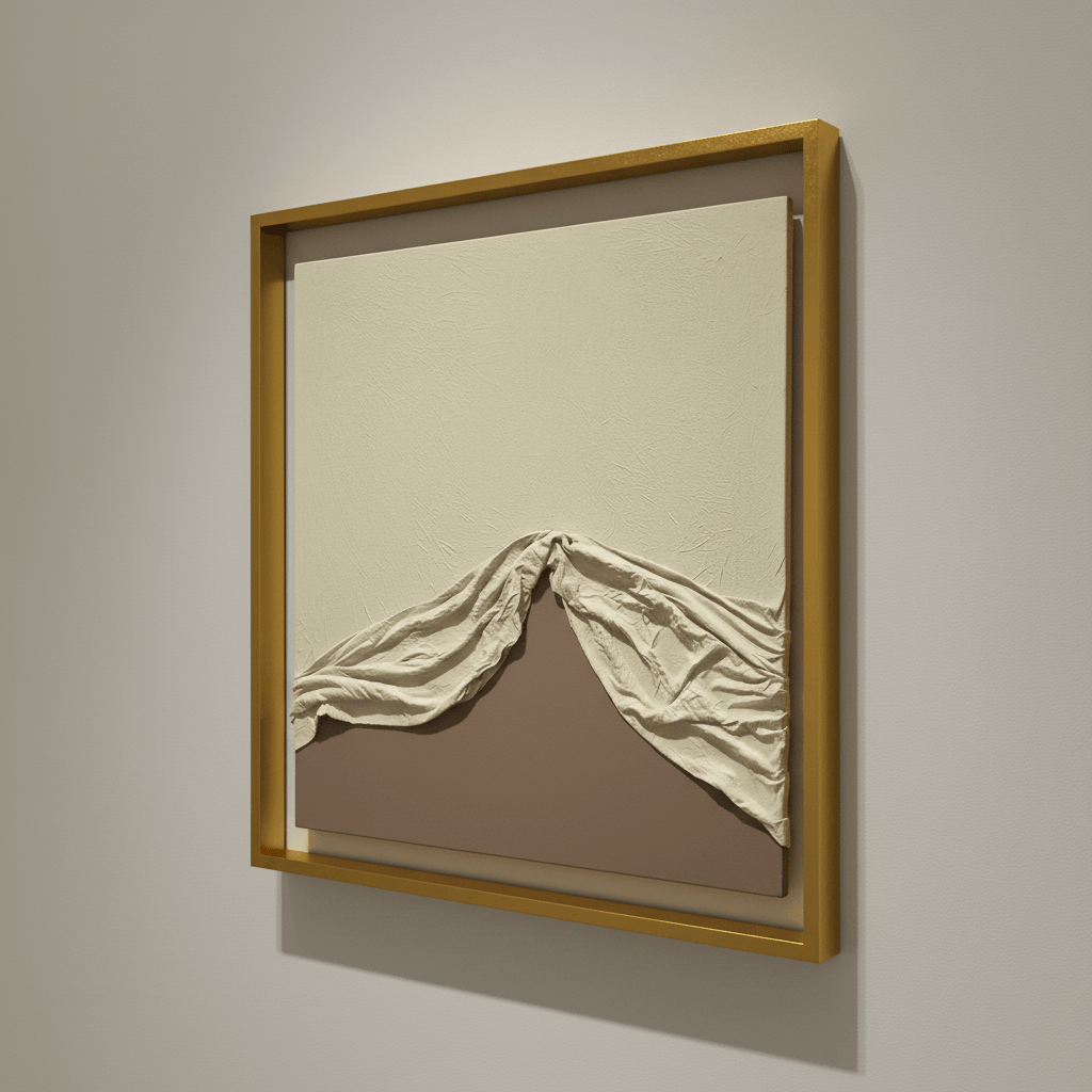 Whispers in Fabric modern abstract wall art with soft fabric texture