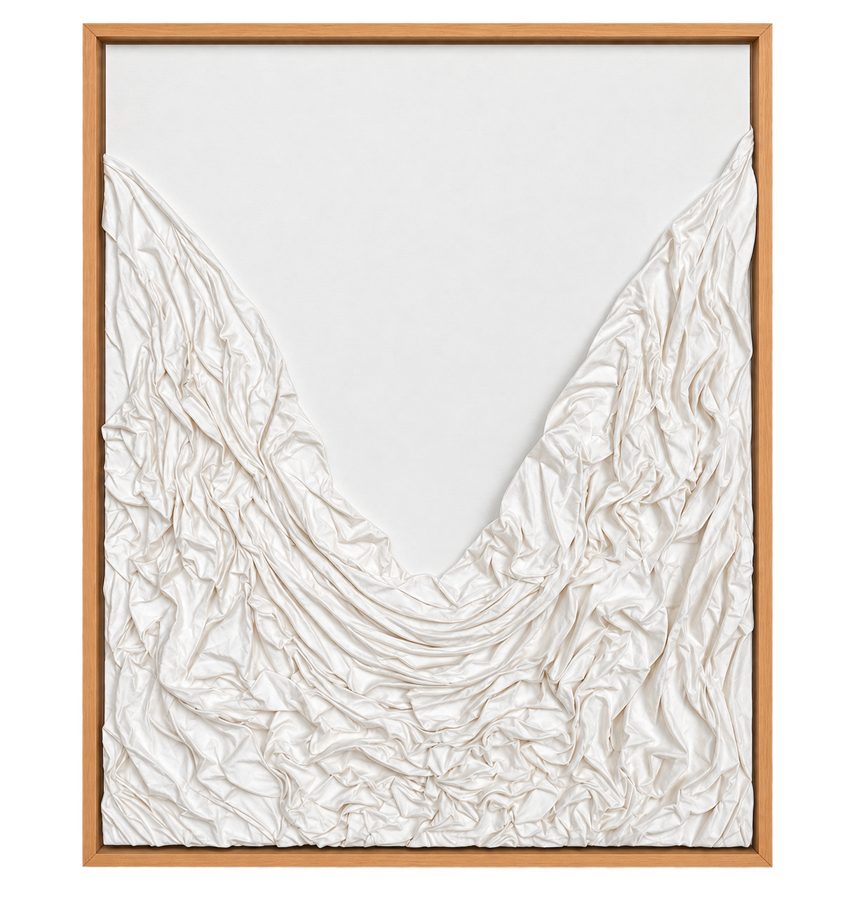 White textured 3D wall art Dubai with beige frame
