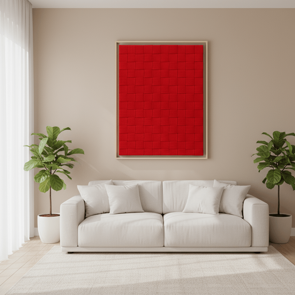 Best Art with Red Macrame Theme