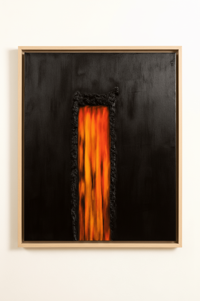 light-toned handmade wall hanging