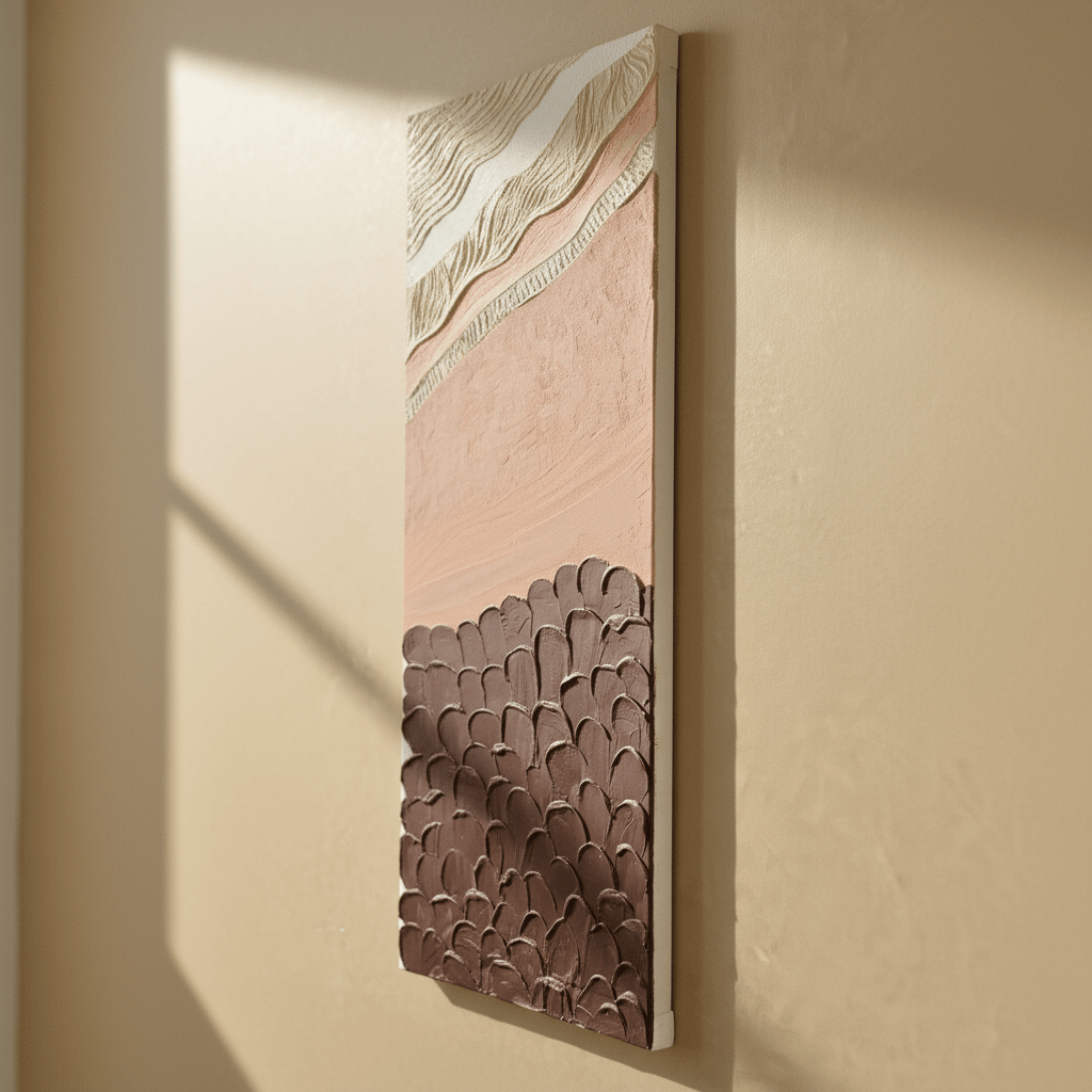 Strata of the Earth – Handcrafted Sculptural Wall Art UAE 150 × 60 cm (A)