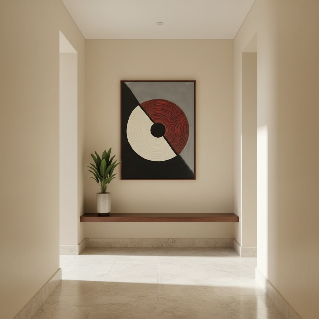 Earthbound Harmony – Modern Geometric Handcrafted Wall Art 100 × 76 cm