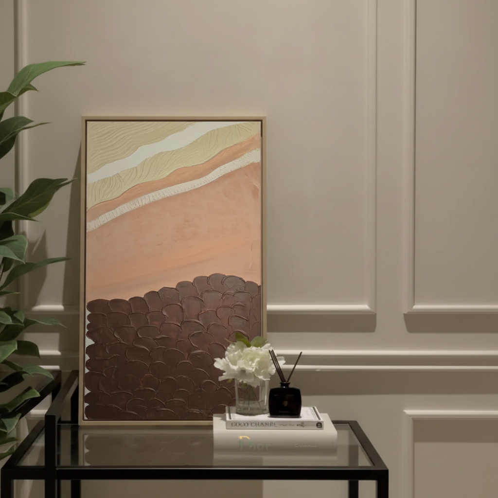 Strata of the Earth – Handcrafted Sculptural Wall Art UAE 150 × 60 cm (A)