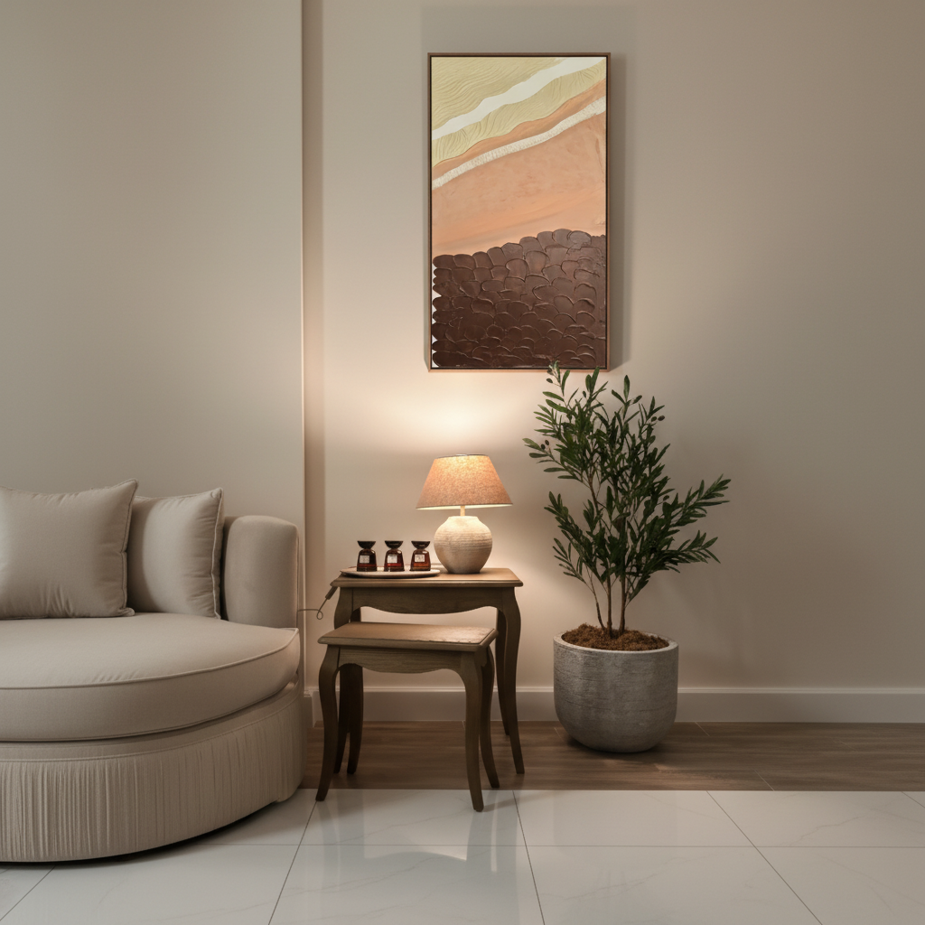 Strata of the Earth – Handcrafted Sculptural Wall Art UAE 150 × 60 cm (A)