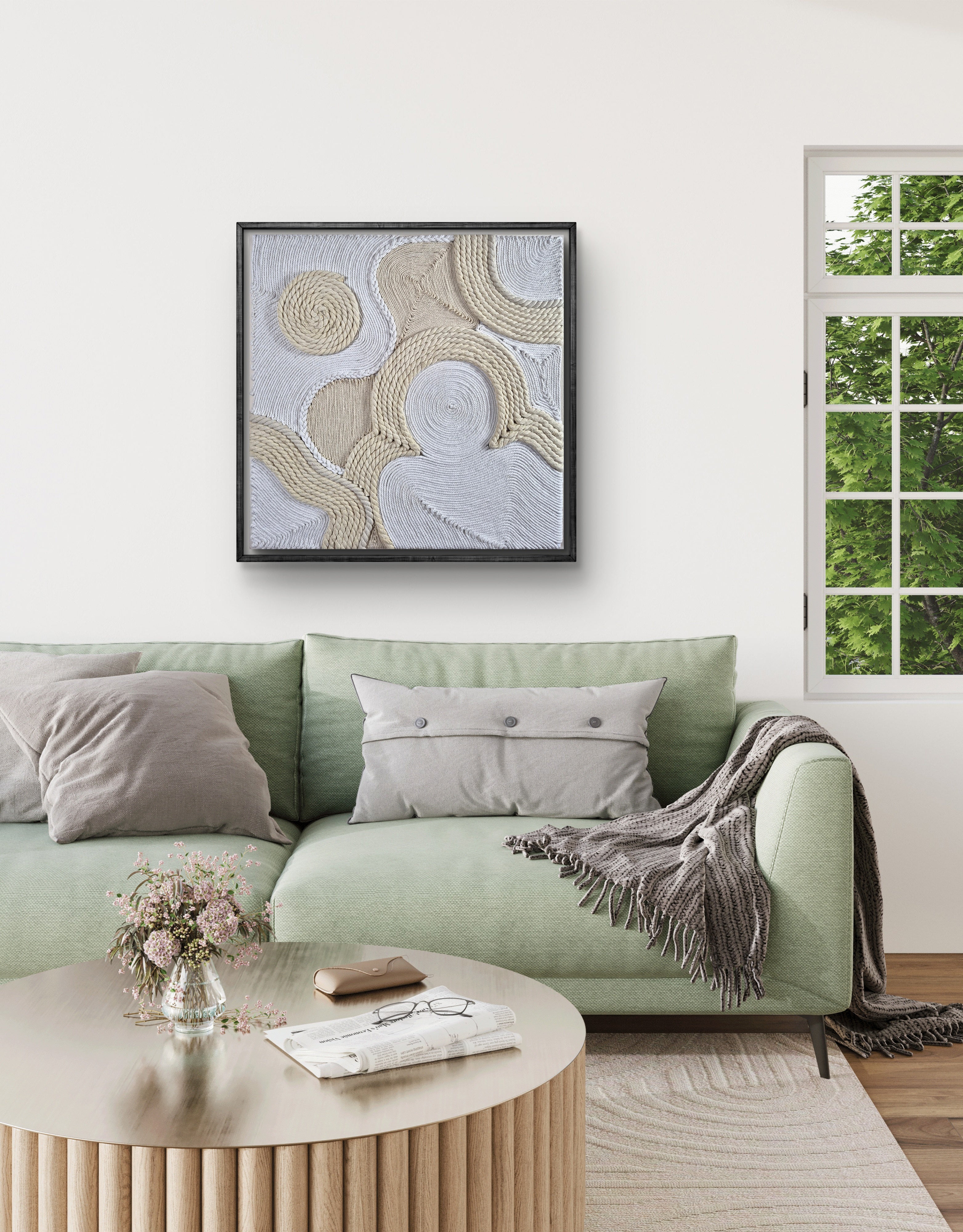 Artisan-crafted macrame wall decor