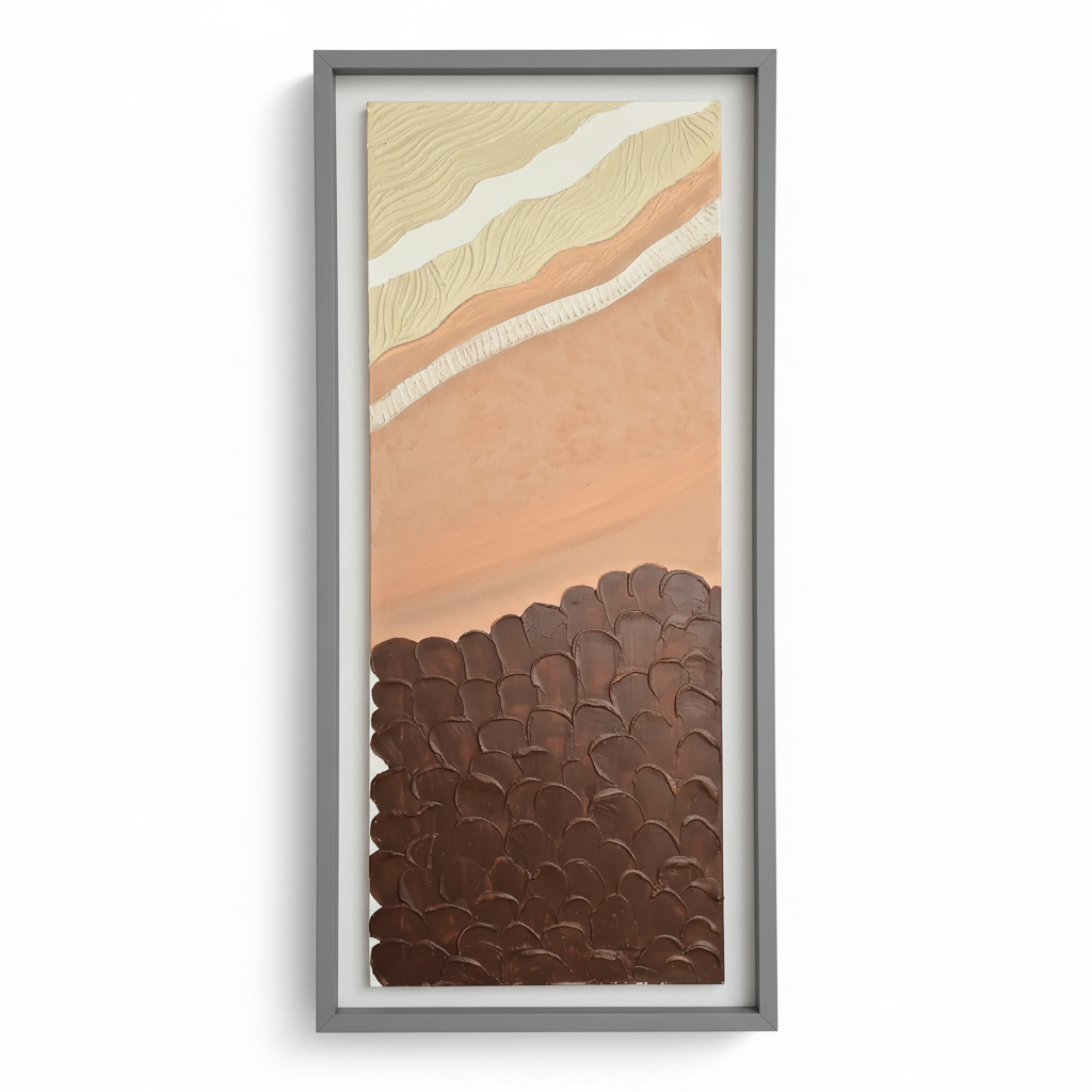 Strata of the Earth – Handcrafted Sculptural Wall Art UAE 150 × 60 cm (A)