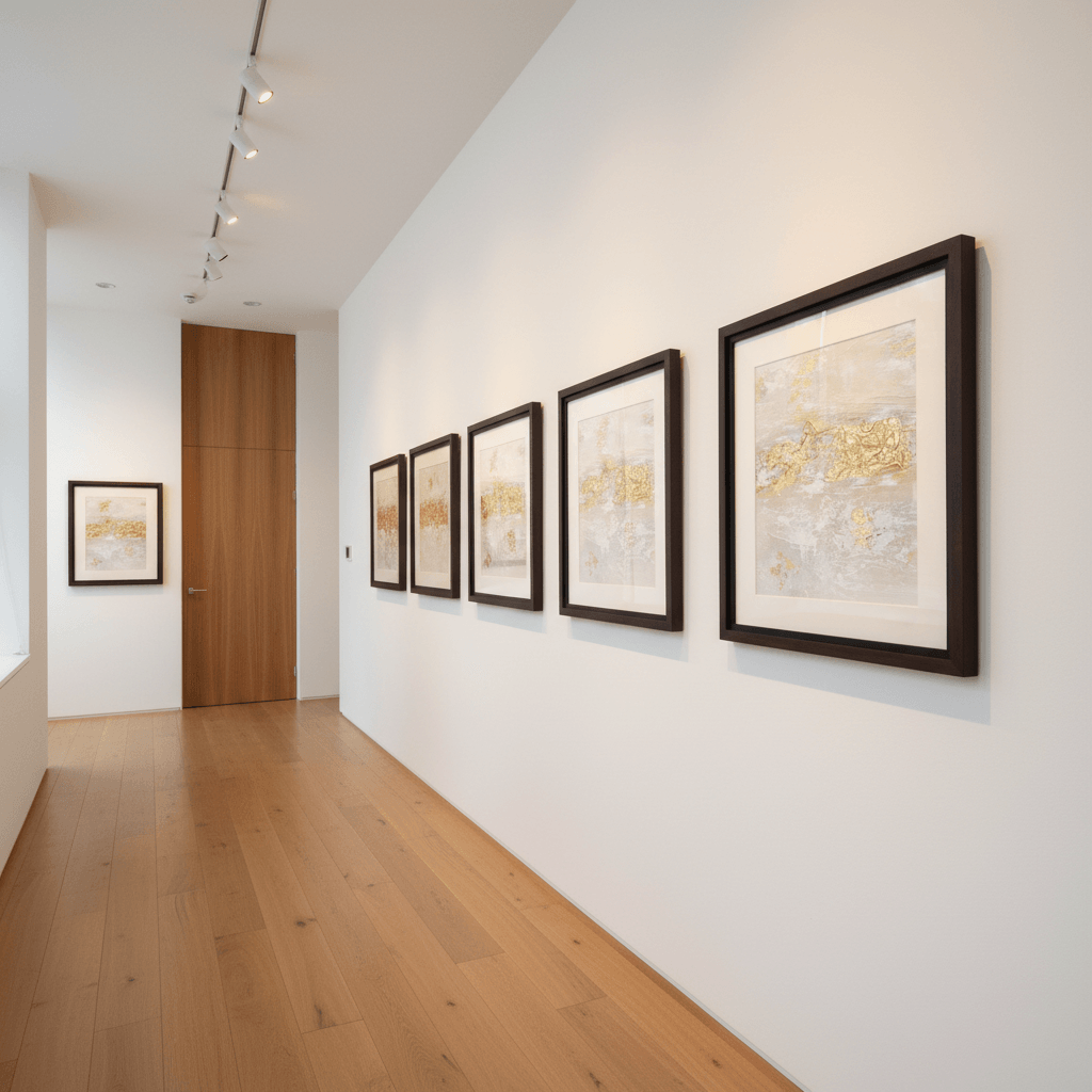 gold textured wall art Dubai