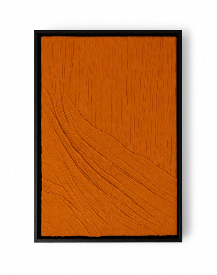 Crumpled Pumpkin A Study in Texture, macrame Art 80 × 60 cm
