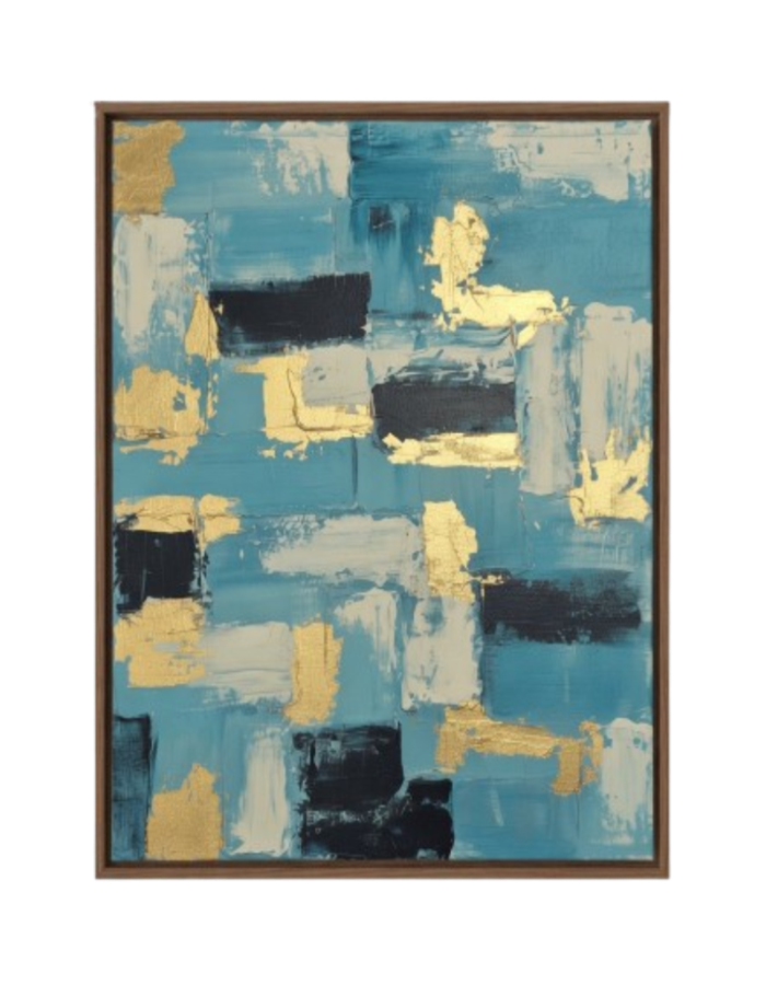 Echoes of Gilded Calm – Luxury Abstract art for Home Interiors UAE 100 × 76 cm