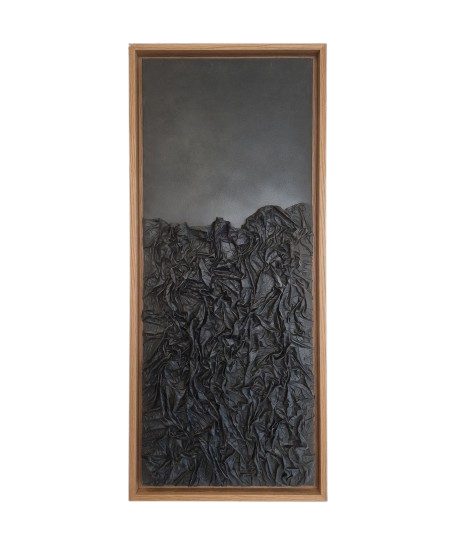 Veil of Shadows – Handmade Modern Textured Art 150 × 60 cm