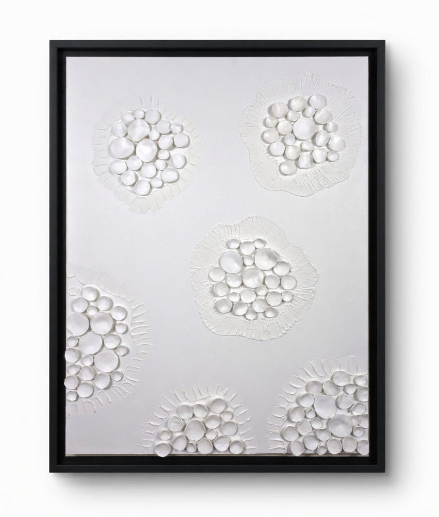 The Ivory Collective Clay Sculpted Minimalist Artwork 100 × 76 cm