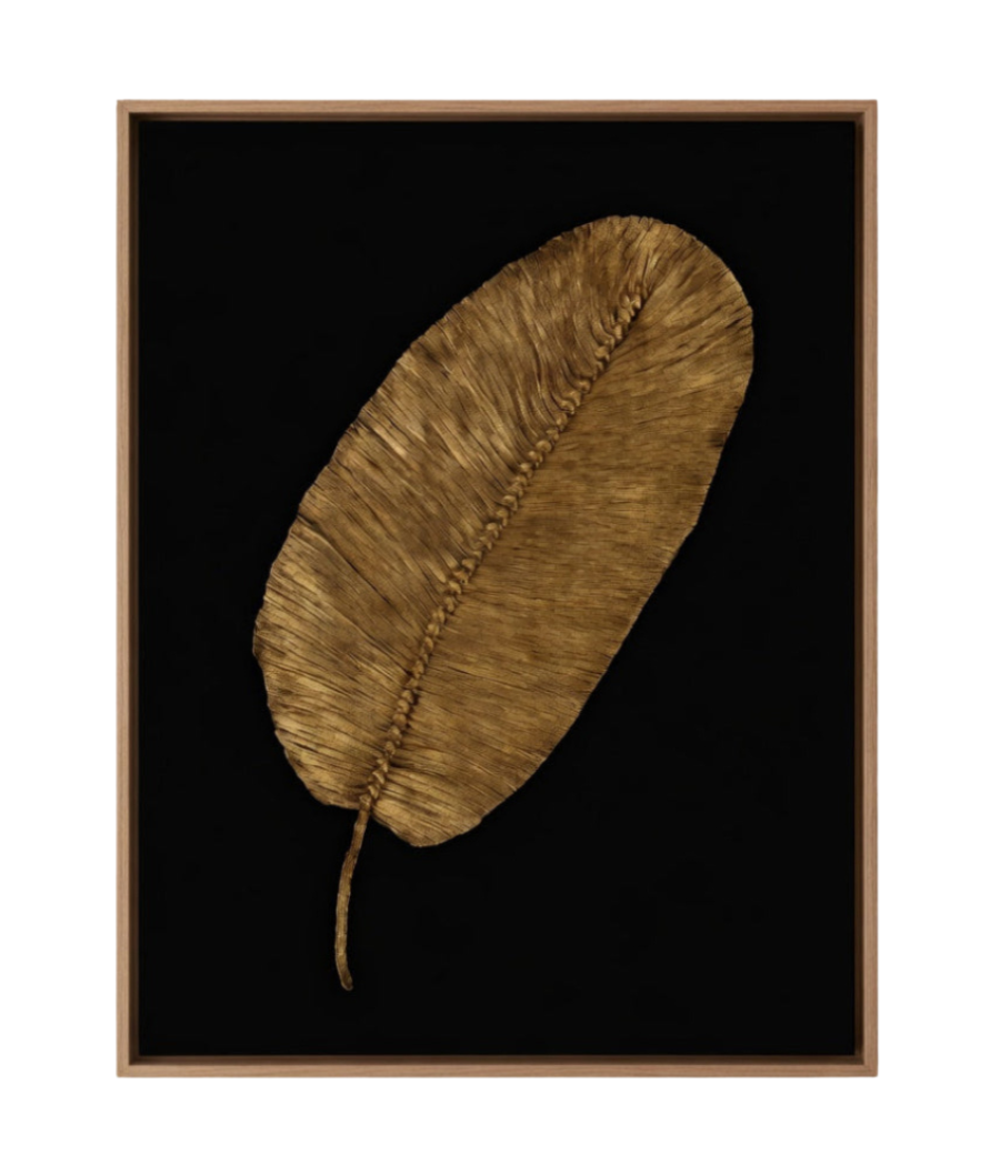 Golden Plume Canvas Macrame Wall Art UAE 80 × 60 cm