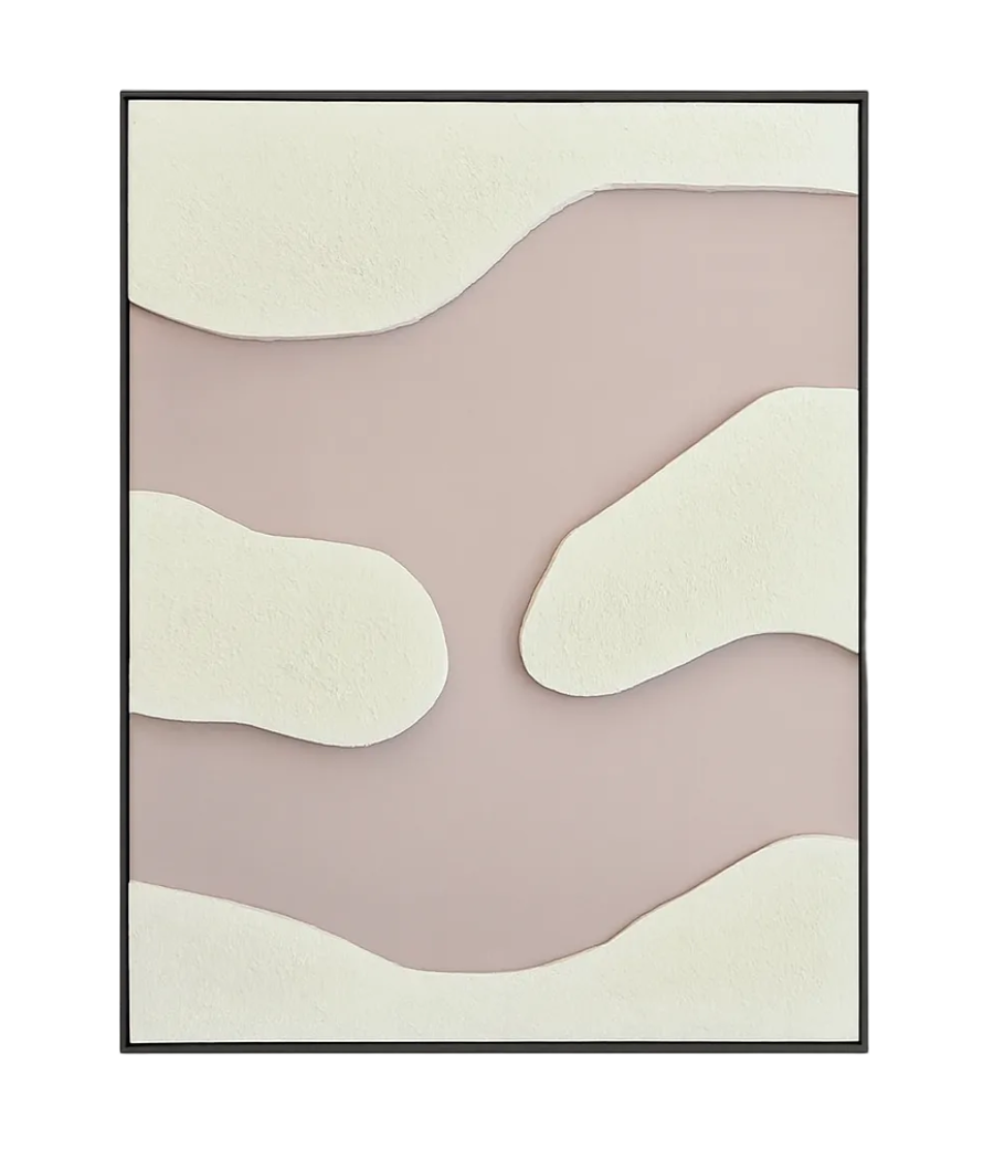 Soft Divide – Modern Abstract Fabric Wall Art 100 × 76 cm