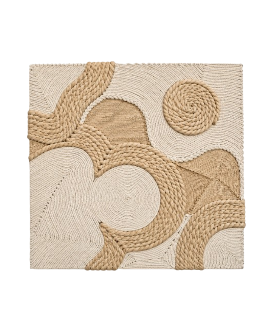 Wavy Wonders cotton rope wall art Dubai