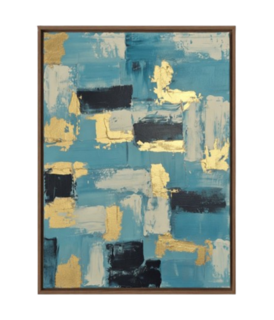 Echoes of Gilded Calm – Luxury Abstract art for Home Interiors UAE 100 × 76 cm