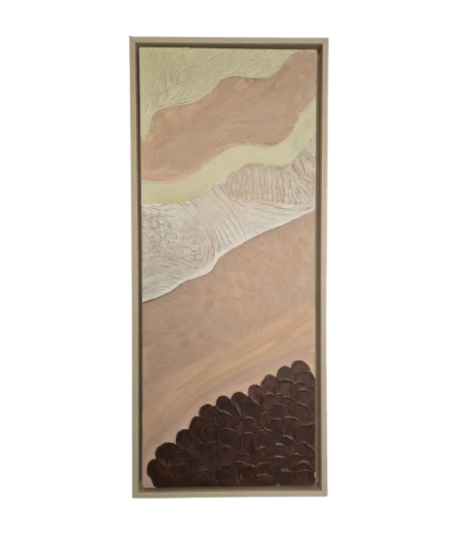 Silent Geological Flow – Sculptural Wall Art for Homes 150×60cm (B)