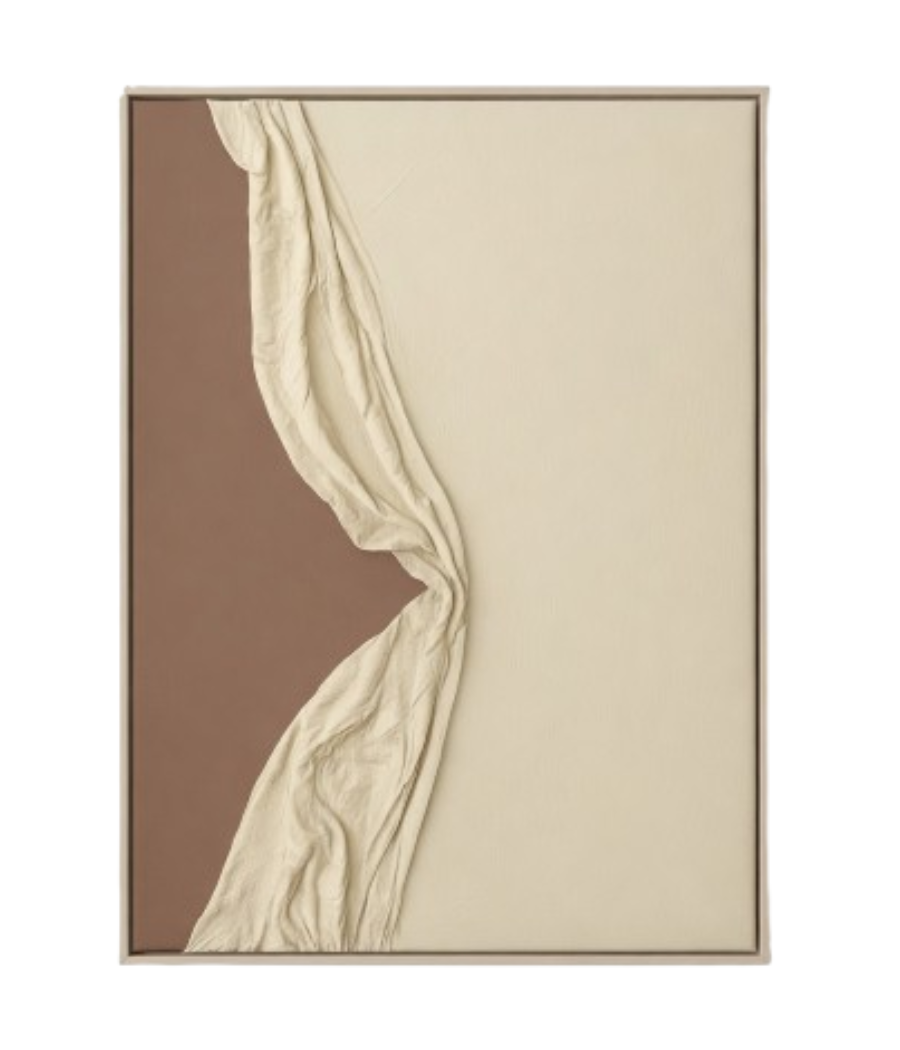 Whispers in Fabric – Modern Abstract Wall Art UAE 76*100cm