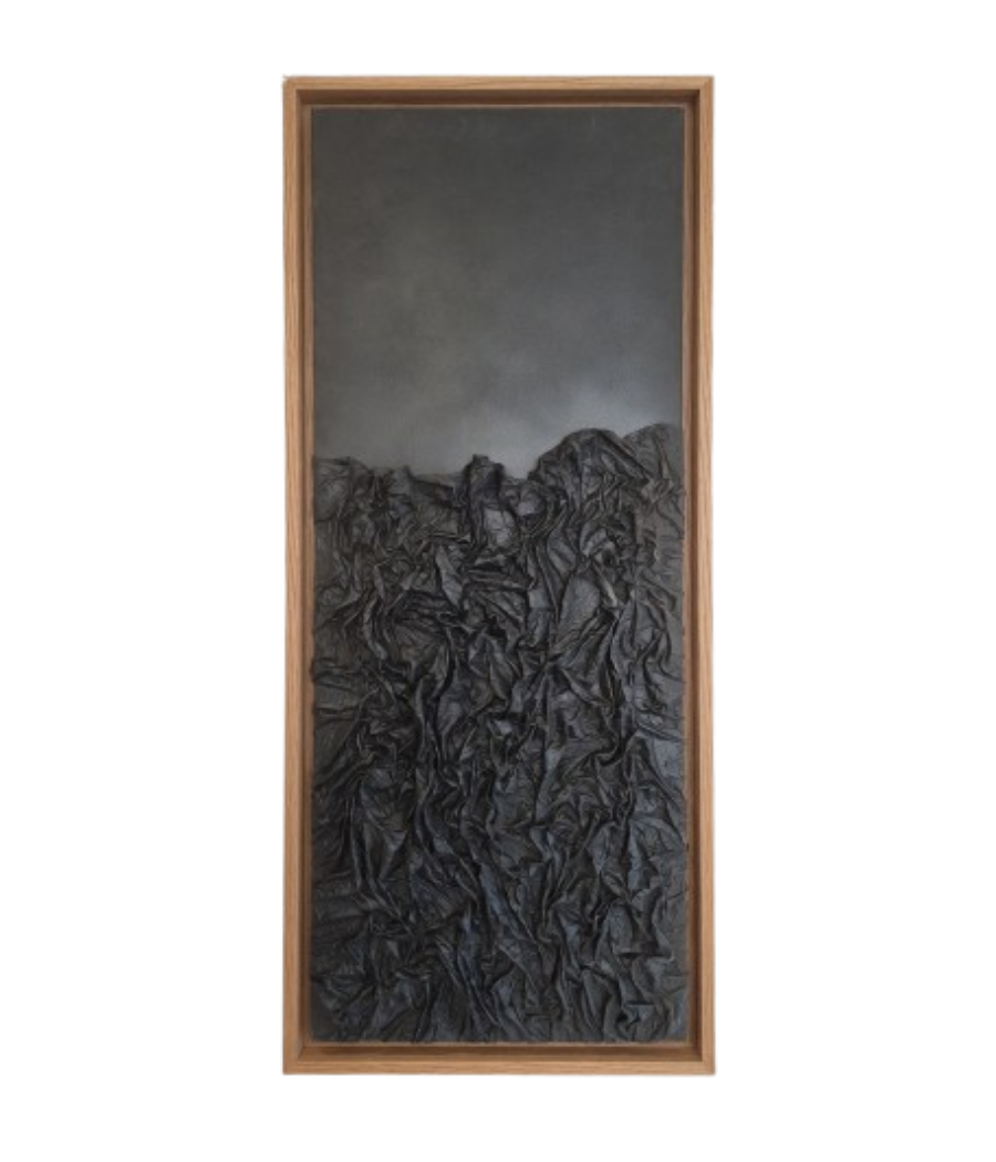Veil of Shadows – Handmade Modern Textured Art 150 × 60 cm