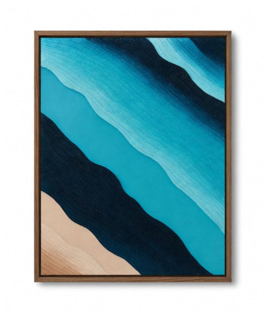 Gushing Rivers Canvas Wall art The Motion and Flow 80×60 cm