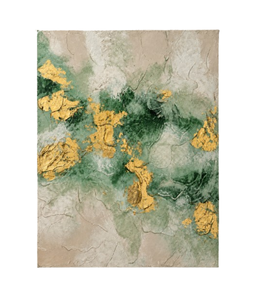 Gilded Earth luxury abstract wall art 100 × 76 cm