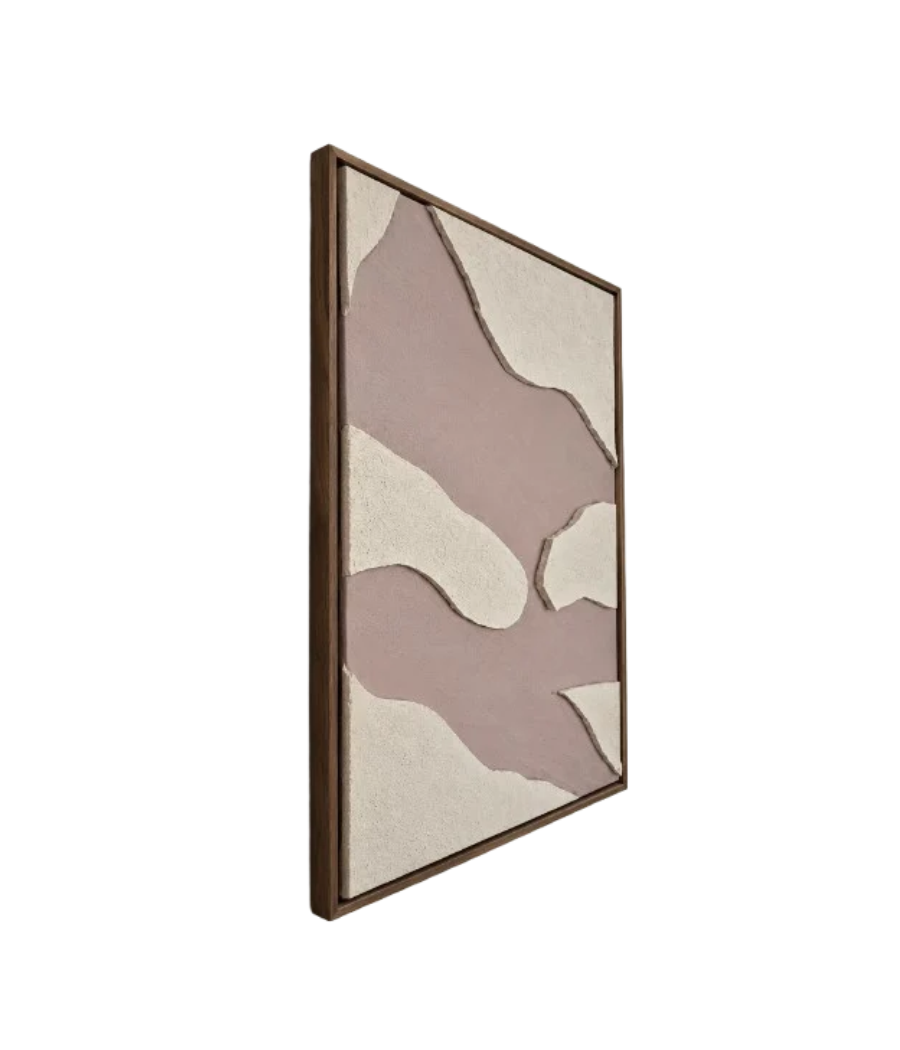 Soft Divide – Modern Abstract Fabric Wall Art | 102 × 77 cm