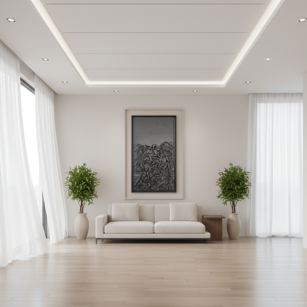 Veil of Shadows – Handmade Modern Textured Art 150 × 60 cm