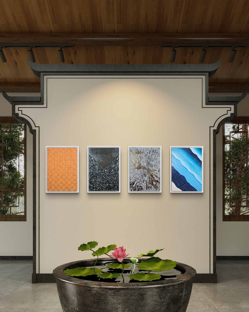 Macrame Art on Canvas Macrame Wall Art Handcrafted Macrame Decor Dubai Boho Chic Macrame Designs Eco-Friendly Macrame Art