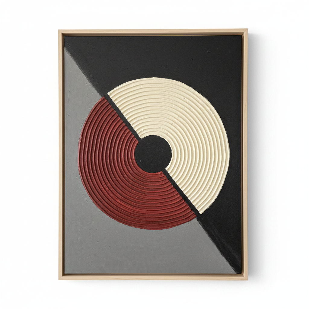 Earthbound Harmony – Modern Geometric Handcrafted Wall Art 100 × 76 cm
