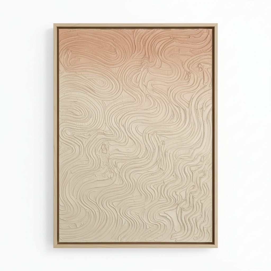Desert Currents – Handcrafted 3D Textured Canvas Art 100 × 76 cm