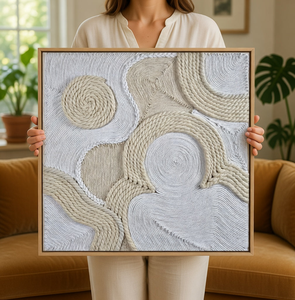 Wavy Wonders Rope Handcrafted Wall Art for Dubai Interiors