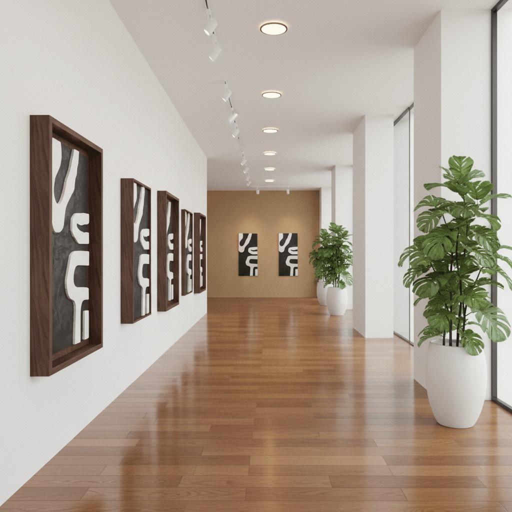Ancient Pathways – Modern Geometric Wall Art for Home Interiors 150 × 60 cm