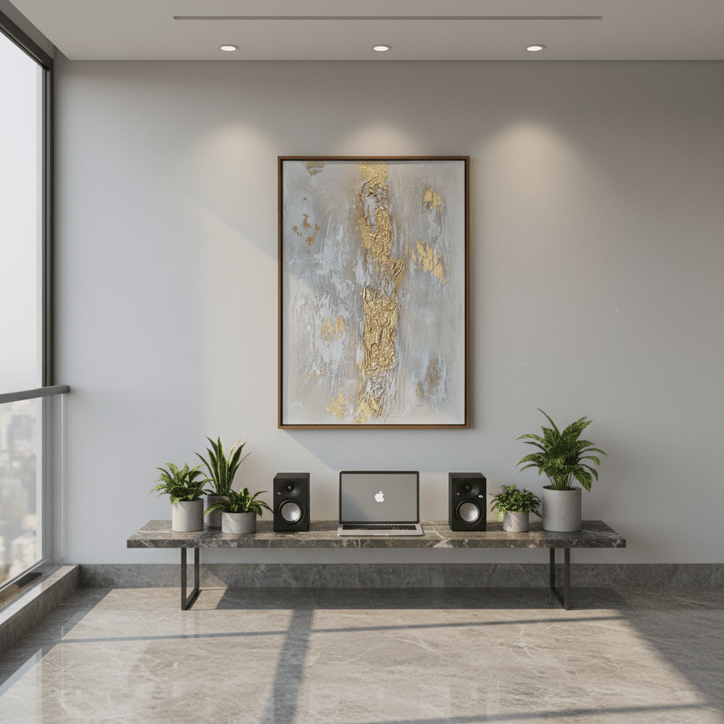 Whispers of Gold – Premium Home Decor Art Ajman UAE 100 × 76 cm