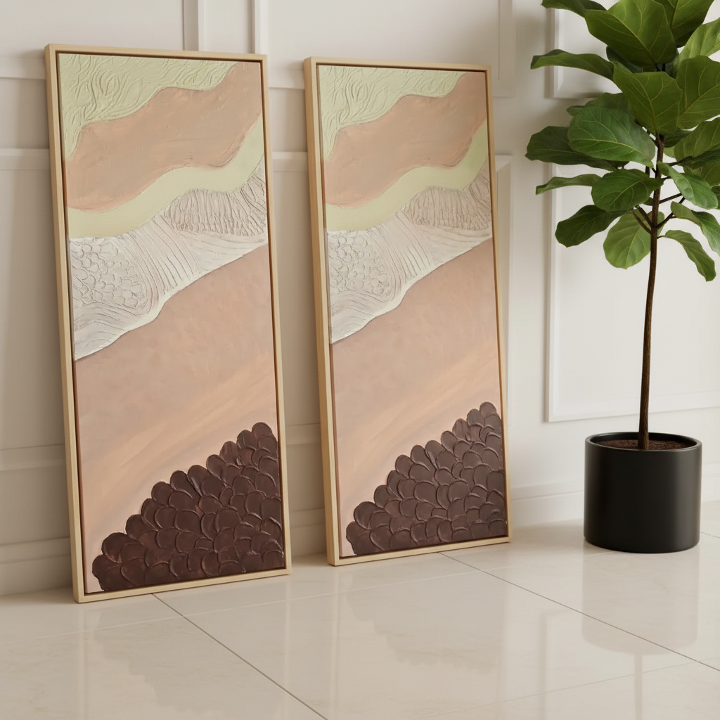 Silent Geological Flow – Sculptural Wall Art for Homes 150×60cm (B)