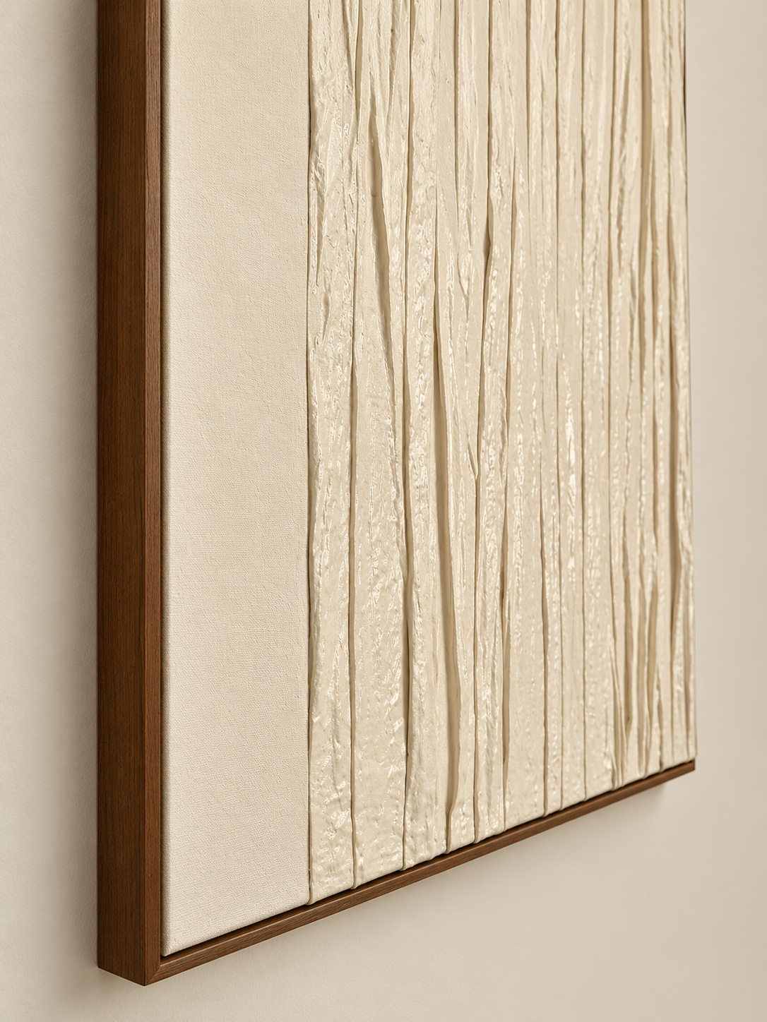 Crimped Bedsheets Luxury Textured Wall Art | 80 × 60 cm