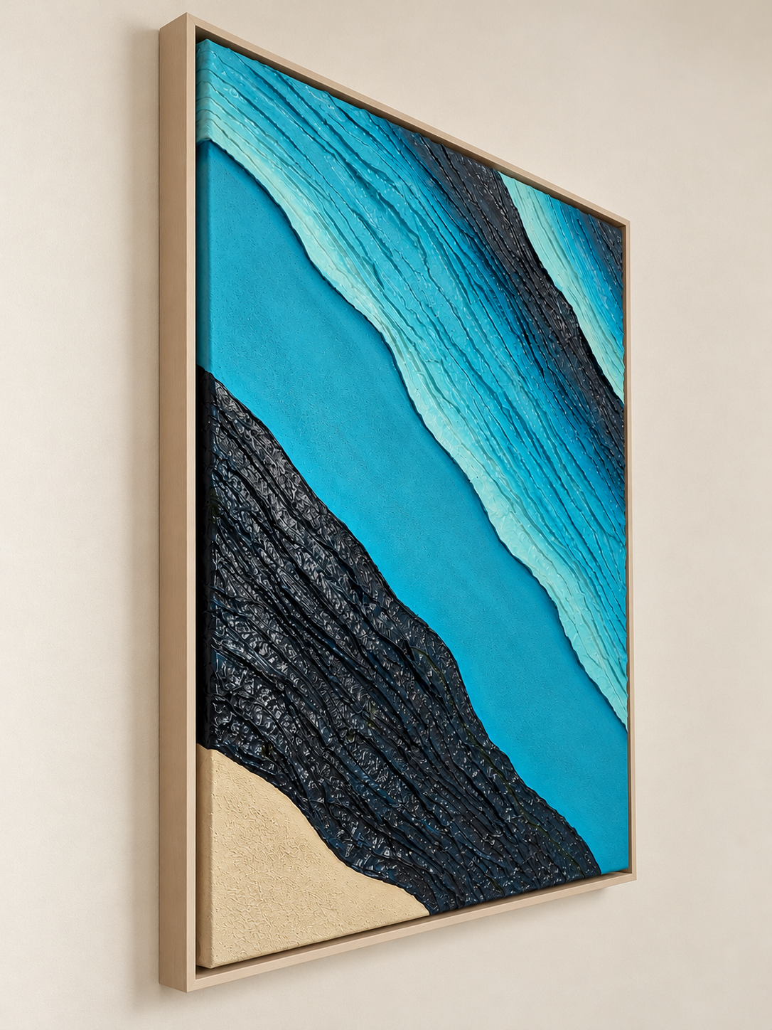 Gushing Rivers Canvas Wall art The Motion and Flow 80×60 cm