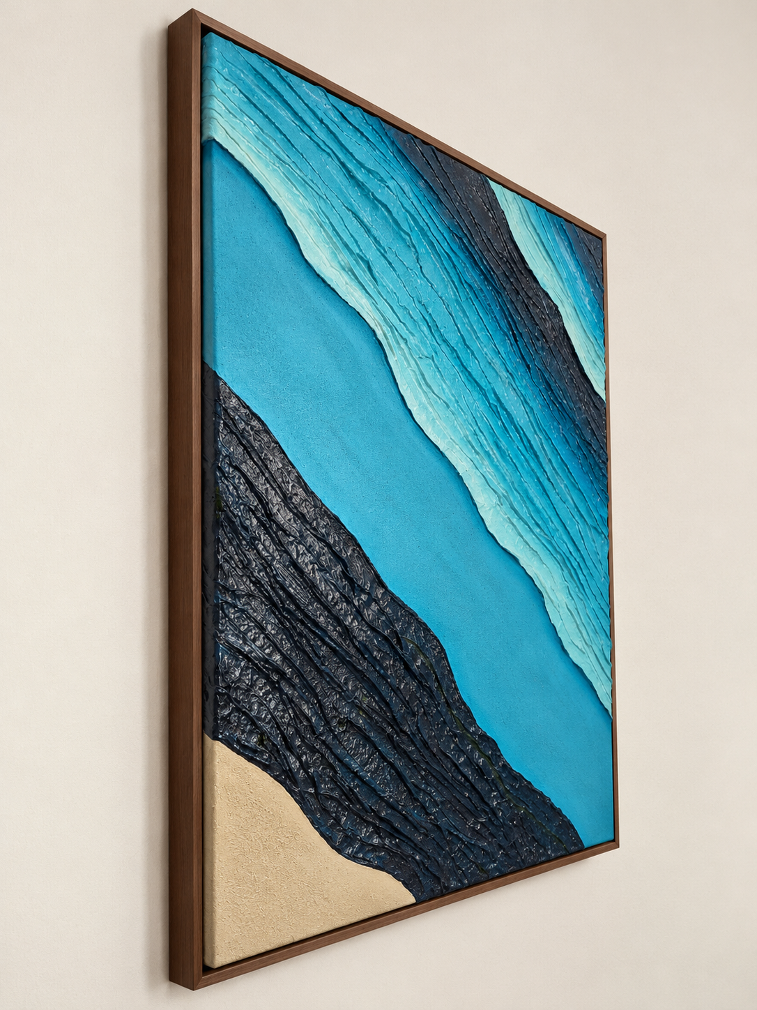 Gushing Rivers Canvas Wall art The Motion and Flow 80×60 cm