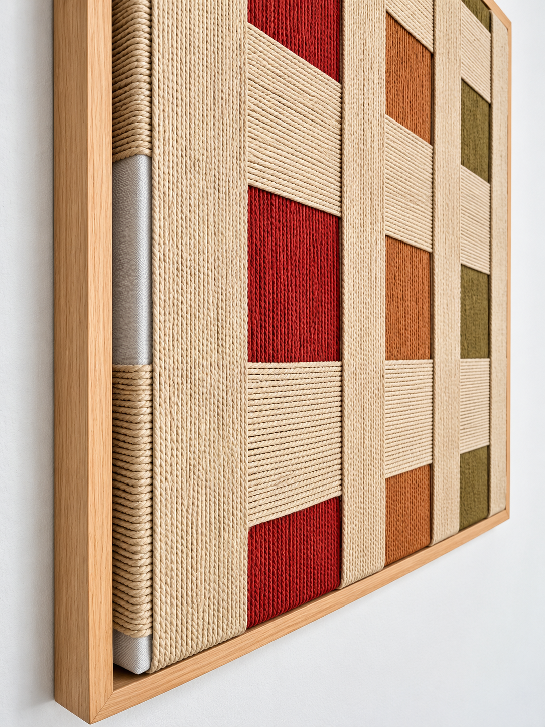 Burgundy and terracotta macramé wall art UAE