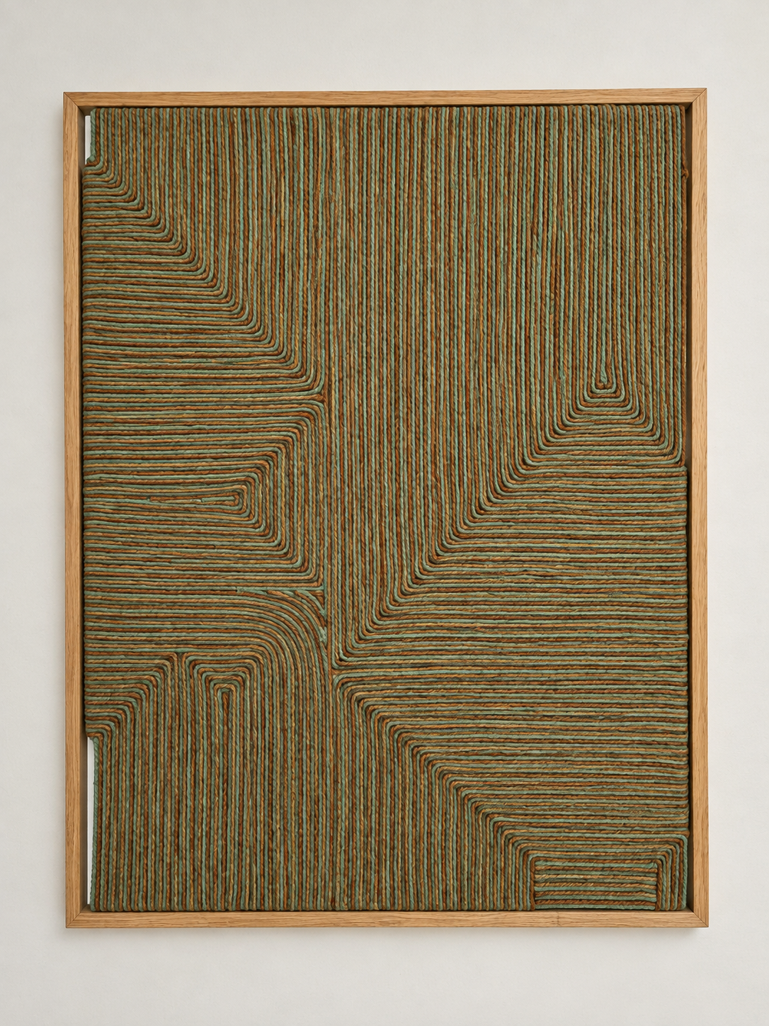 Nature's Knots Textured Macramé Wall Art – Beige Frame | 85 × 65 cm