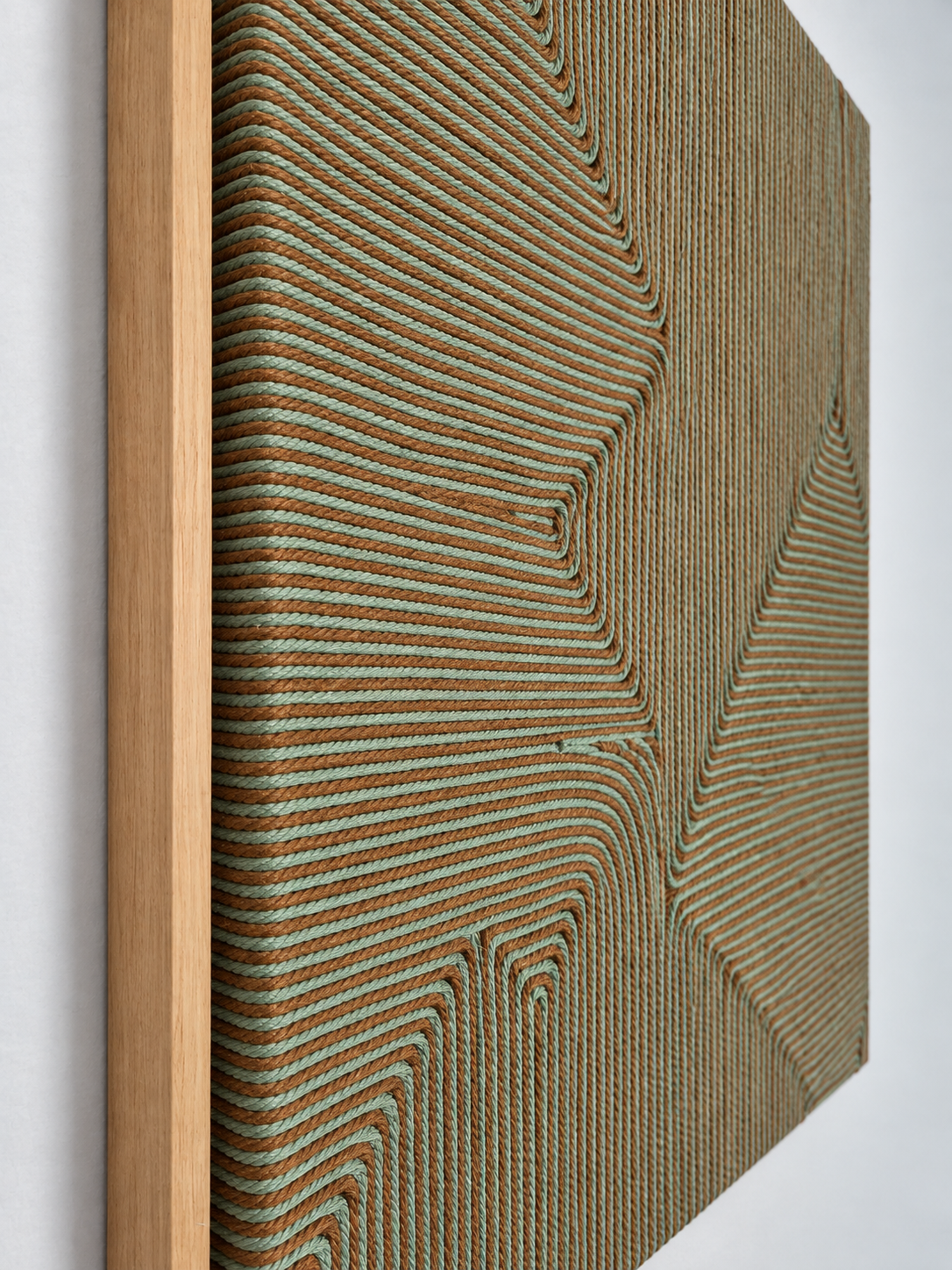 Nature's Knots Textured Macramé Wall Art – Beige Frame | 85 × 65 cm