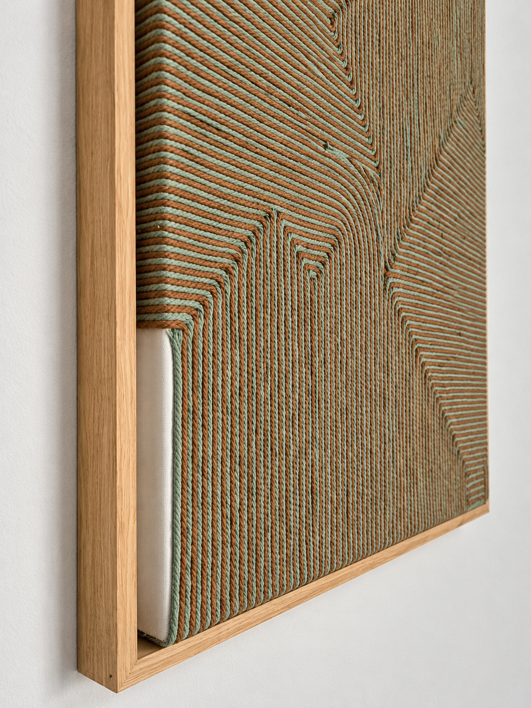 Nature's Knots Textured Macramé Wall Art – Beige Frame | 85 × 65 cm