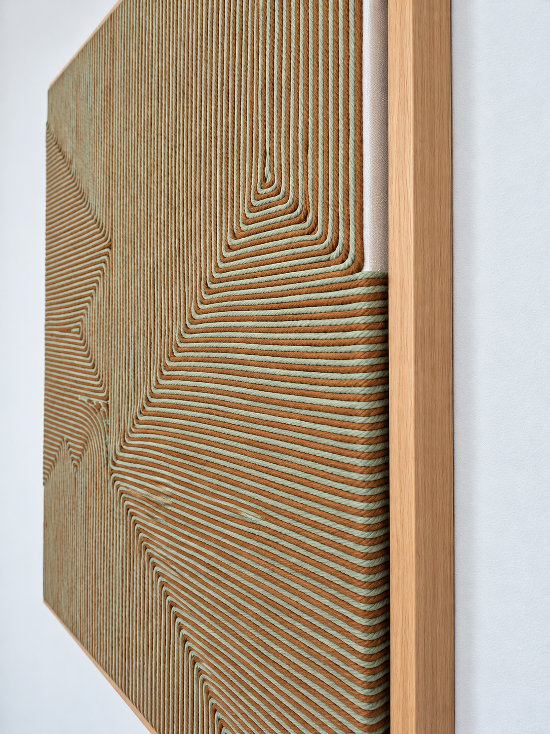 Nature's Knots Textured Macramé Wall Art – Beige Frame | 85 × 65 cm