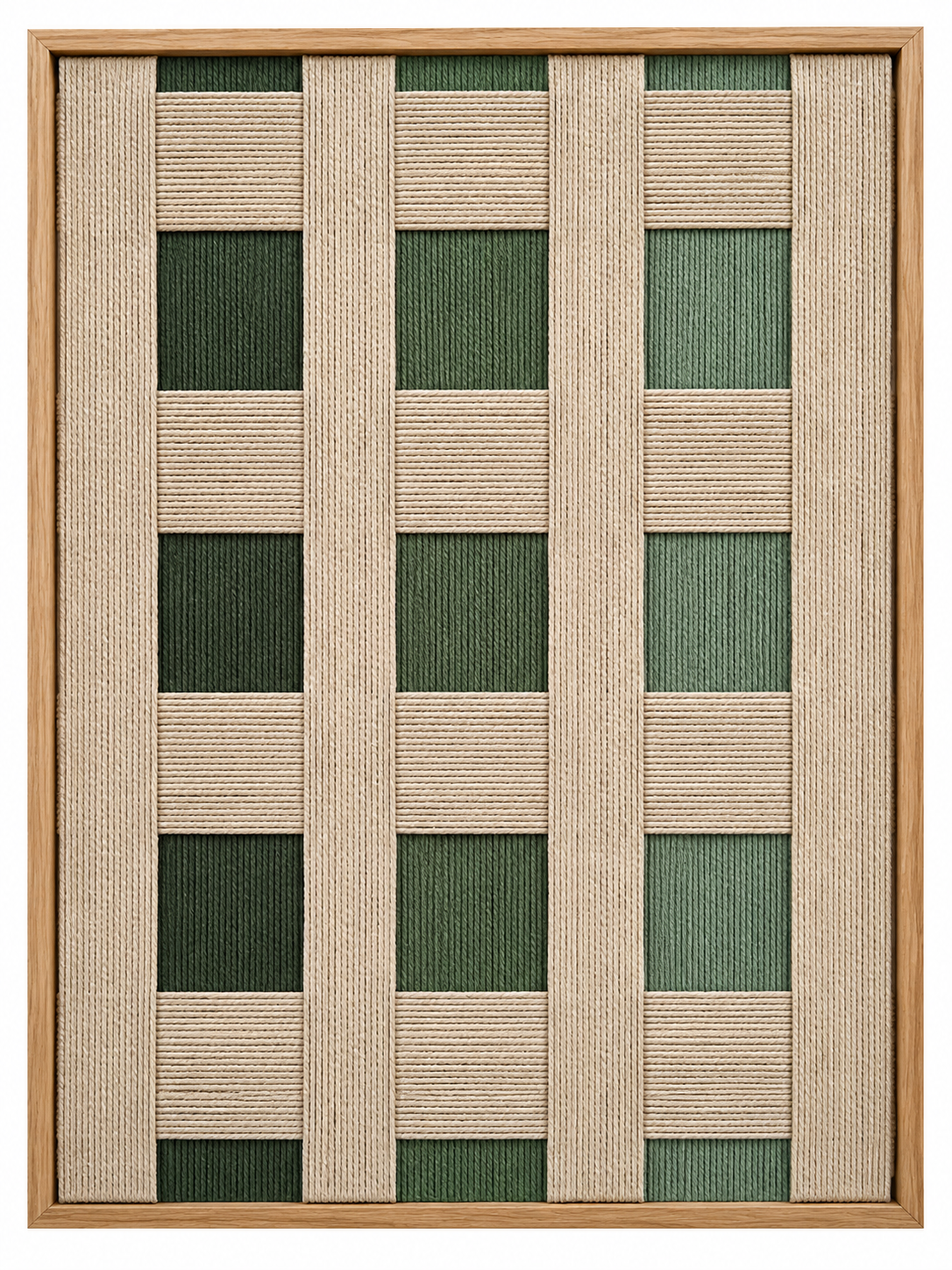 Earth’s Own Weave Macramé Wall Art with Beige Frame  | 80 × 60 cm