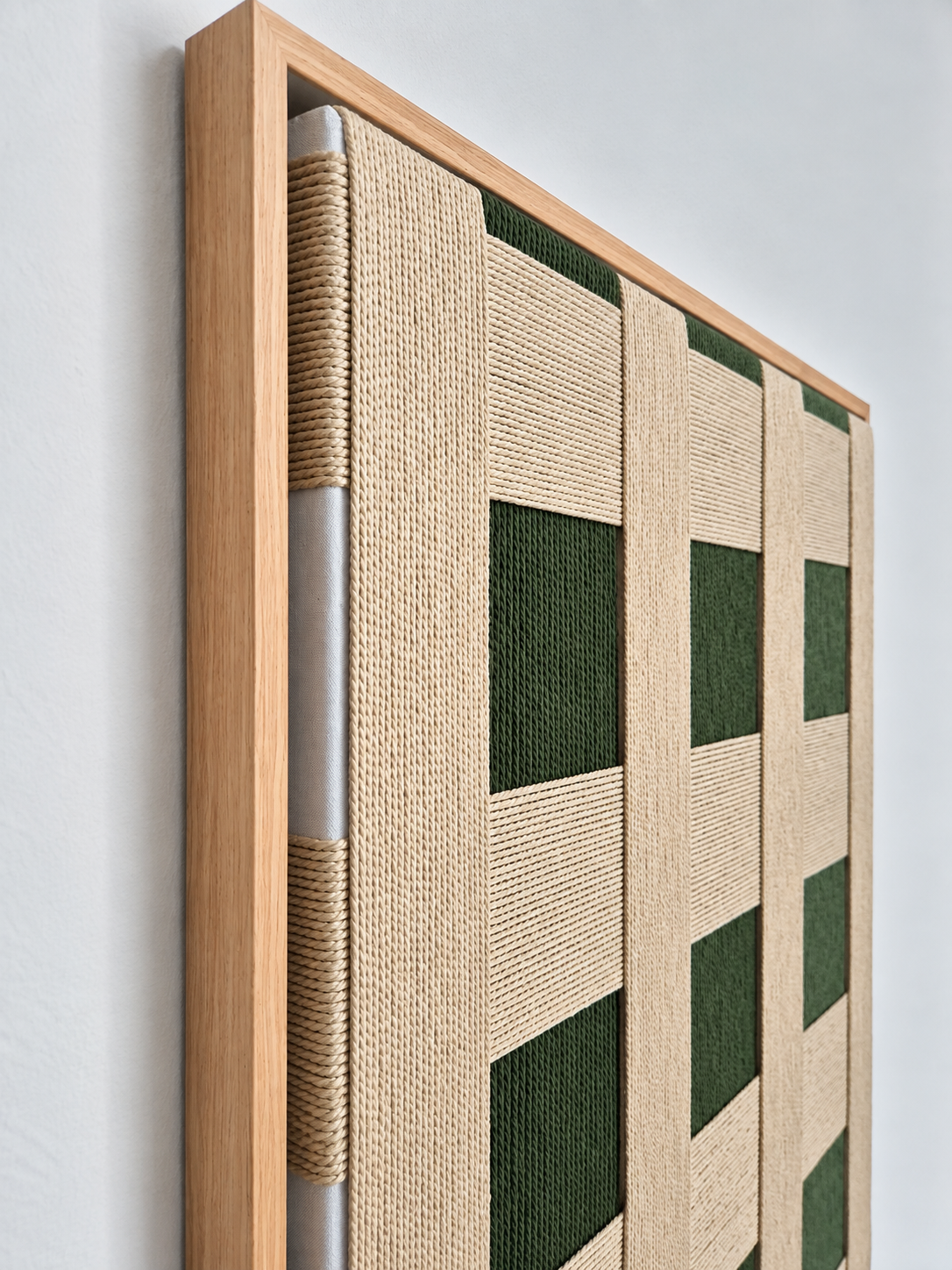 Earth’s Own Weave Macramé Wall Art with Beige Frame  | 80 × 60 cm