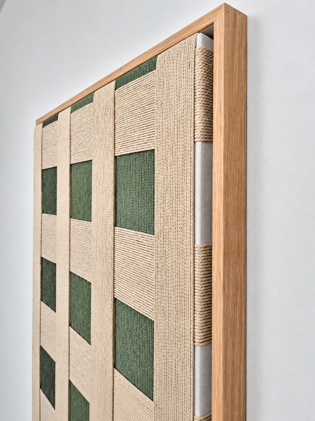 Earth’s Own Weave Macramé Wall Art with Beige Frame  | 80 × 60 cm