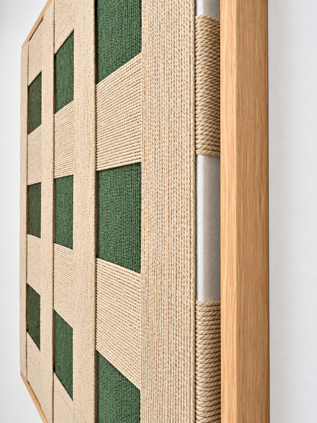 Earth’s Own Weave Macramé Wall Art with Beige Frame  | 80 × 60 cm