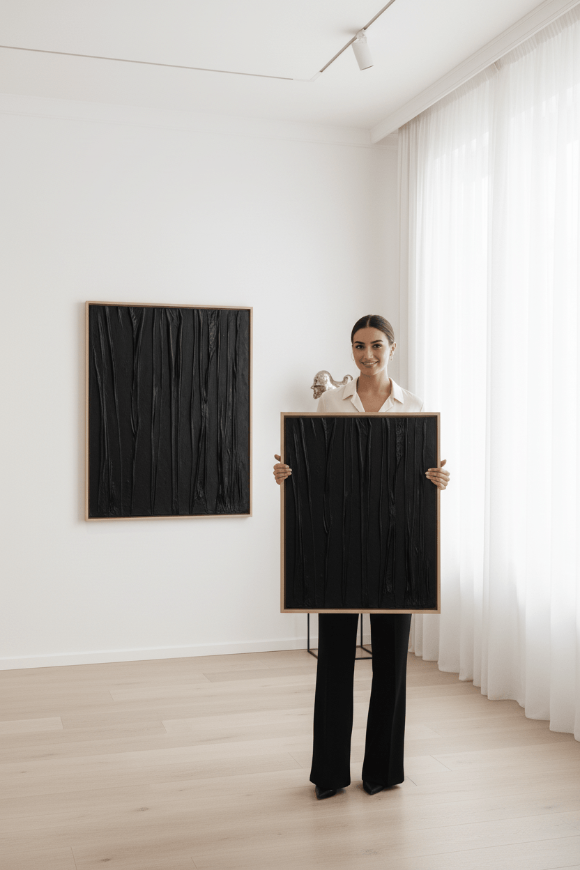 Darkness of Night black wall art