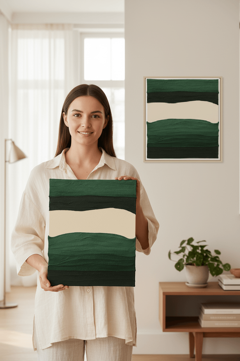 Fabric texture artwork inspired by rivers